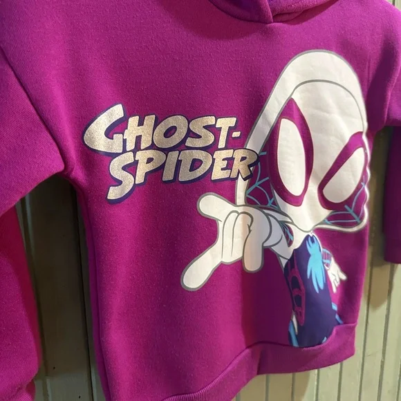 Marvel Ghost-Spider Kids Hoodie - Magenta and Blue - Picture 2 of 6